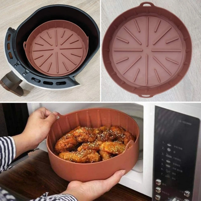 Accessoires pour friteuse à air, marmite en silicone réutilisable,  ustensiles de cuisson, grill, plaque à pizza jetable frite, outils de  cuisine - AliExpress