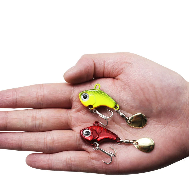 

1 Pcs VIB Rotating Metal Fishing Lure 5g 10g 14g 20g Spoon Hard Bait Winter Ice Fishing Tackle Crankbait Vibration Spinner