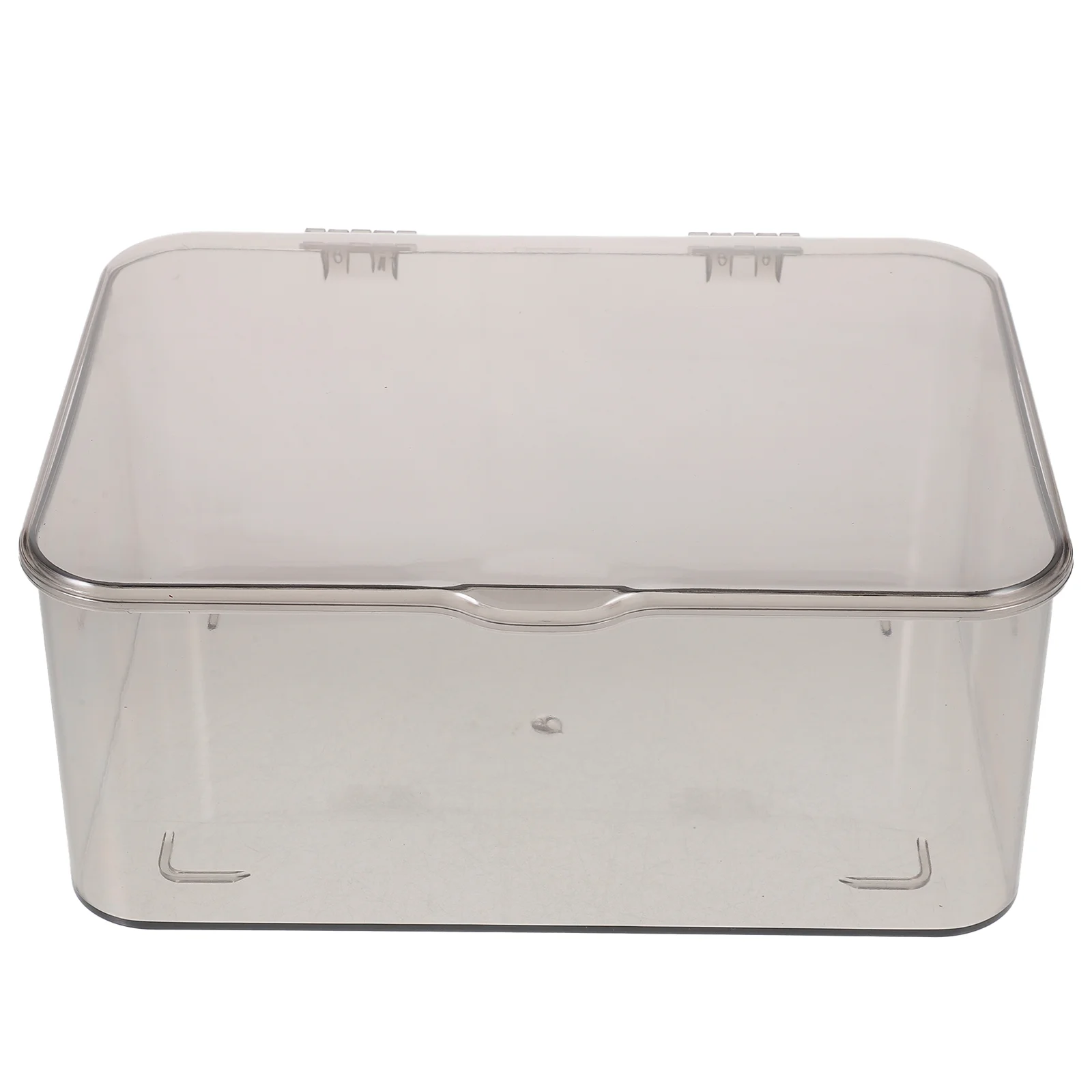 

Clear Storage Box Desktop Sundries Organizer Tea Set Organizer with Lid for Home Office