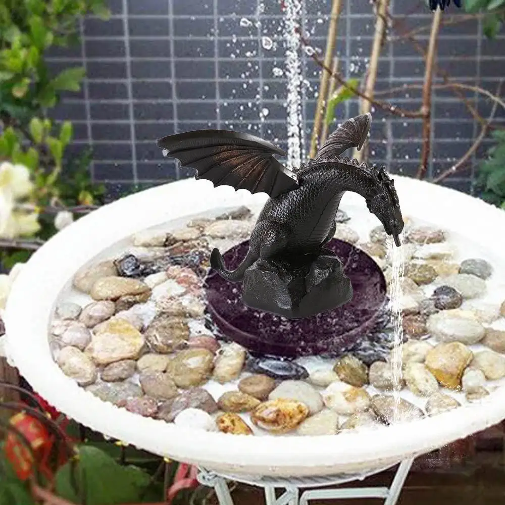 현실적인 정원 분수 드래곤 조각상 패턴, 레트로 분수 스프레이, 드래곤 송진 물 스프레이, 드래곤 홈