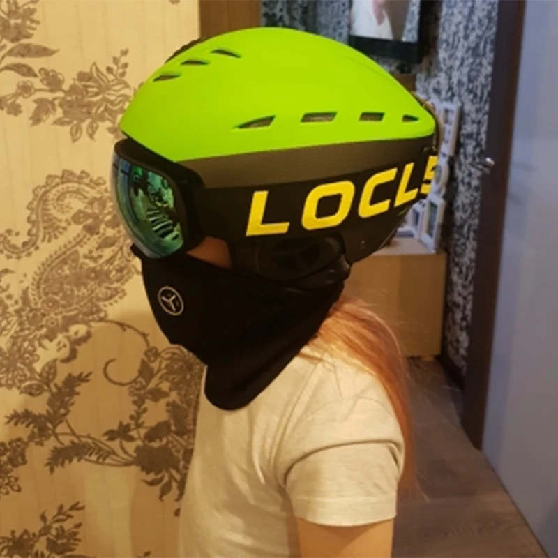 LOCLE Double Layers Ski Goggles Anti-fog UV400 Spherical Ski Glasses Skiing Snow Snowboard Goggles Ski Eyewear Brightening Lens 4