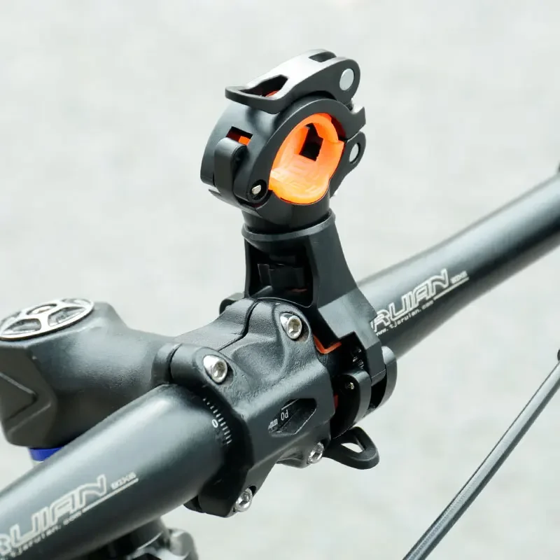 Universal Bicycle Flashlight Holder Mount 360 Degree Adjustable Rubber Straps Bike Led Flashlight Torch Clamp Clip
