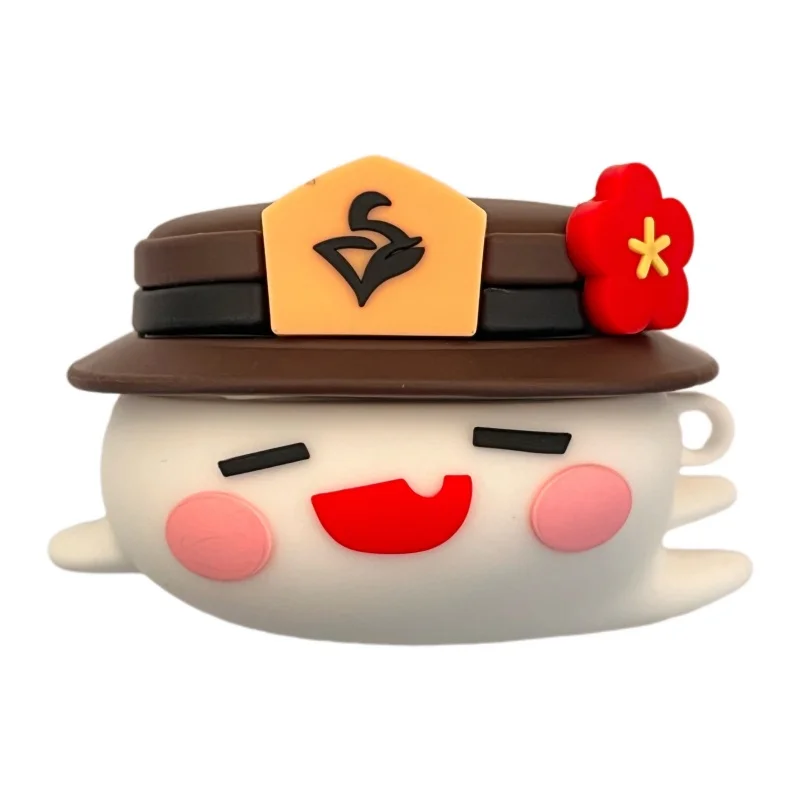 Bluetooth Protective Silicone Cartoon Cake Ghost Earbuds Case with Ring Anti-Drop