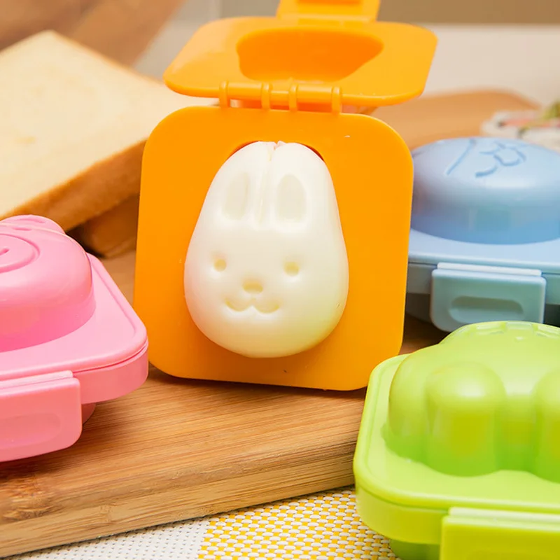 Egg Boiler Mold Cup Cartoon Cute Boiled Egg Mold Fish Cart Heart Egg Sushi Rice Mold Decorated Fondant Cake Children's Lunch Supplementary Tool