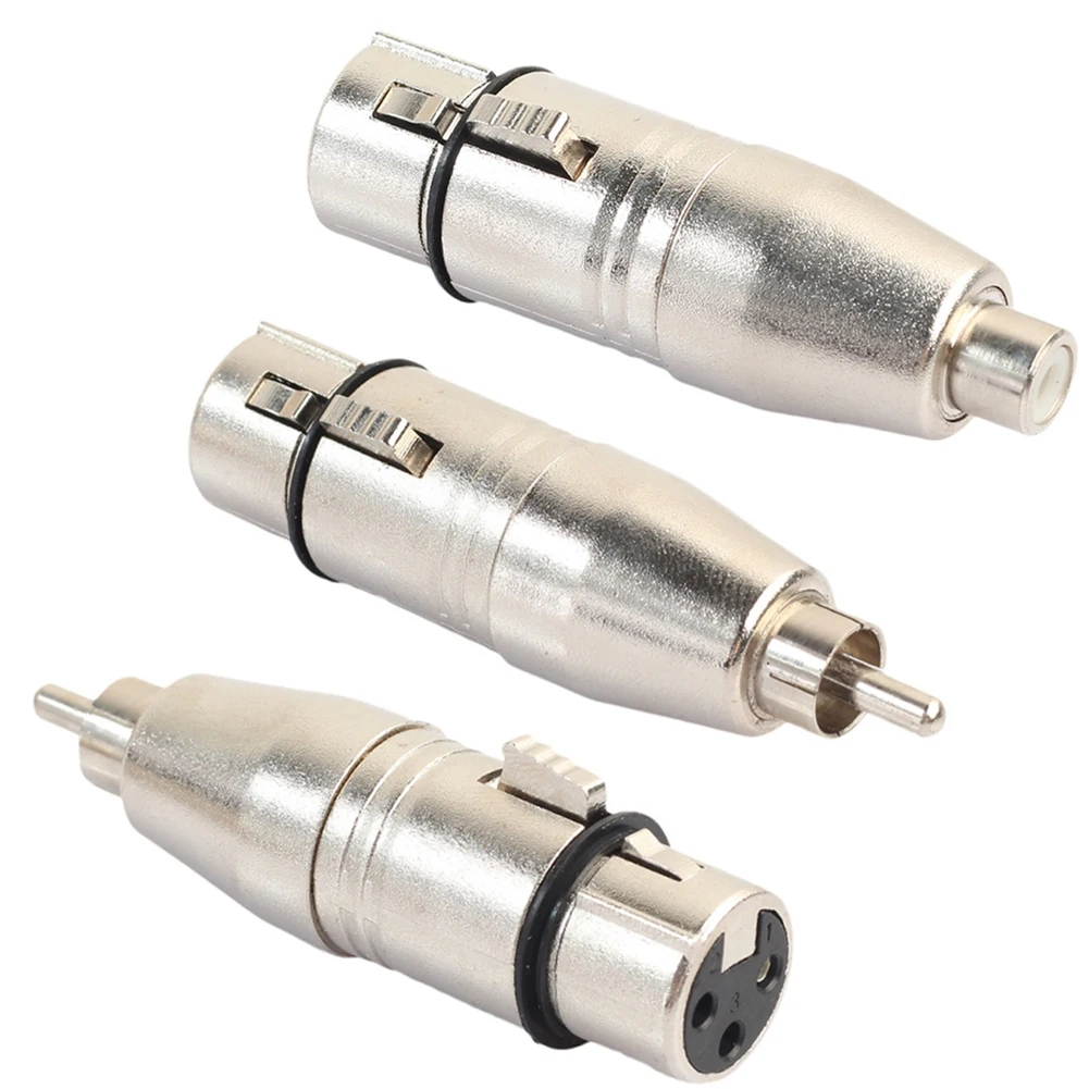 

3-Pin XLR Female To RCA Female Male Audio Cable Adapter Zinc Alloy DJ Connector For Microphone Speaker Sound Console