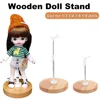 Wooden Doll Display Stand Solid Wood Standing Holder 1/3 1/4 1/6 1/8 Dolls Support Frame Accessories Adjustable Wooden Doll Rack 1