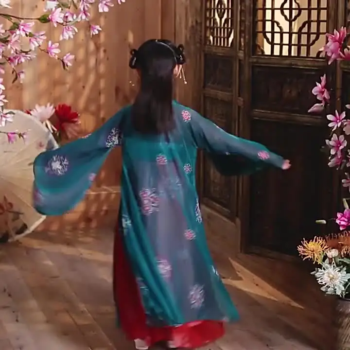 Robe Hanfu traditionnelle chinoise pour filles, costume de danse