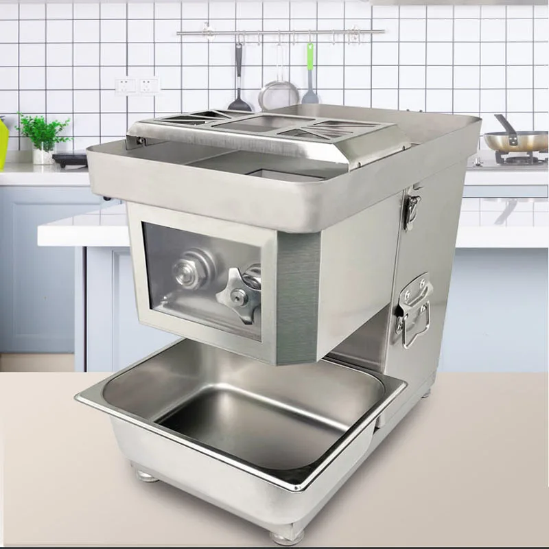 Desktop Meat Slicer For Fresh Meat Slicing Shredding Dicing Detachable Blade Electric Meat Cutting Machine