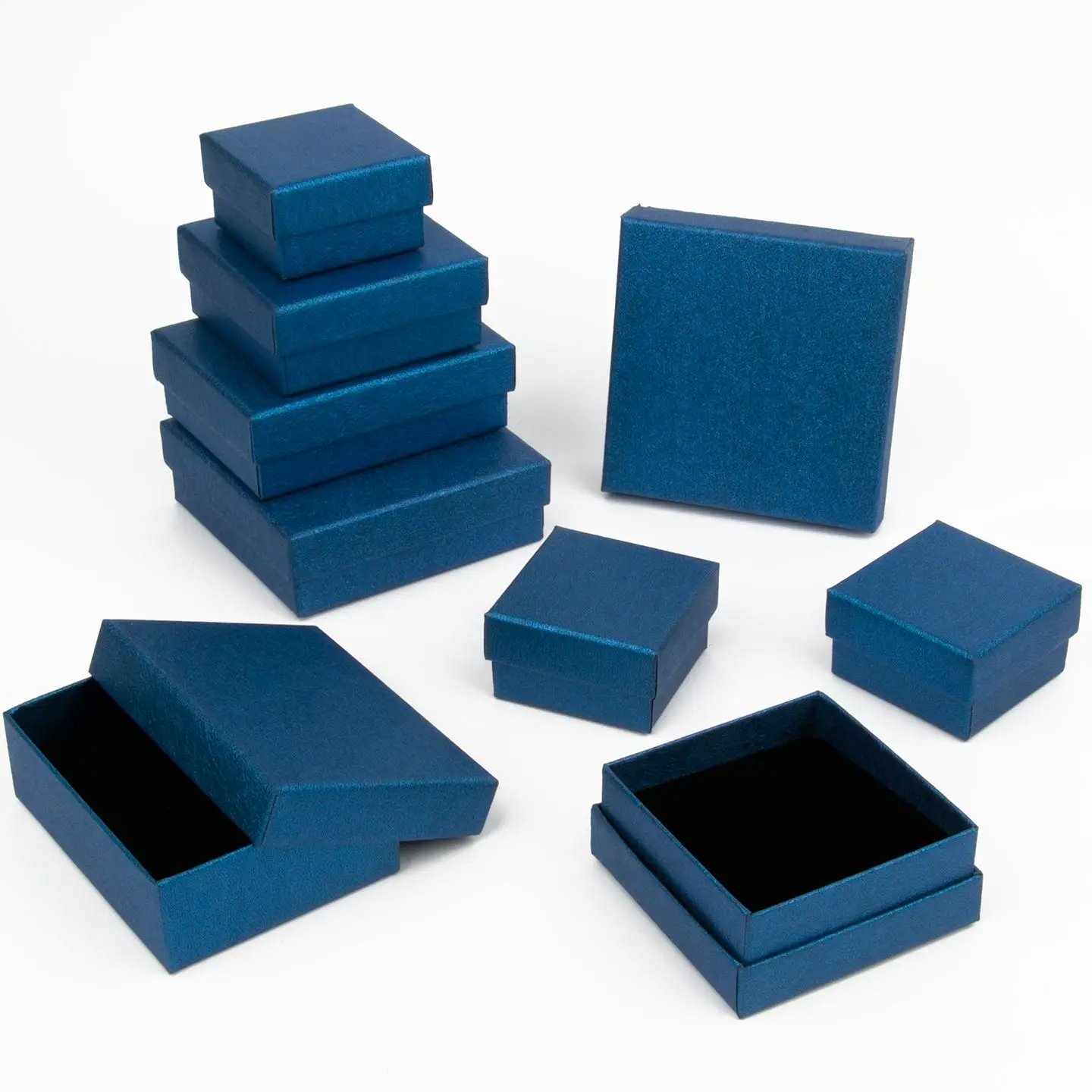 

Jewelry Boxes Blue Cardboard Set Necklace Gifts Present For Necklaces Bracelets Earrings Rings Storage Display Boxes