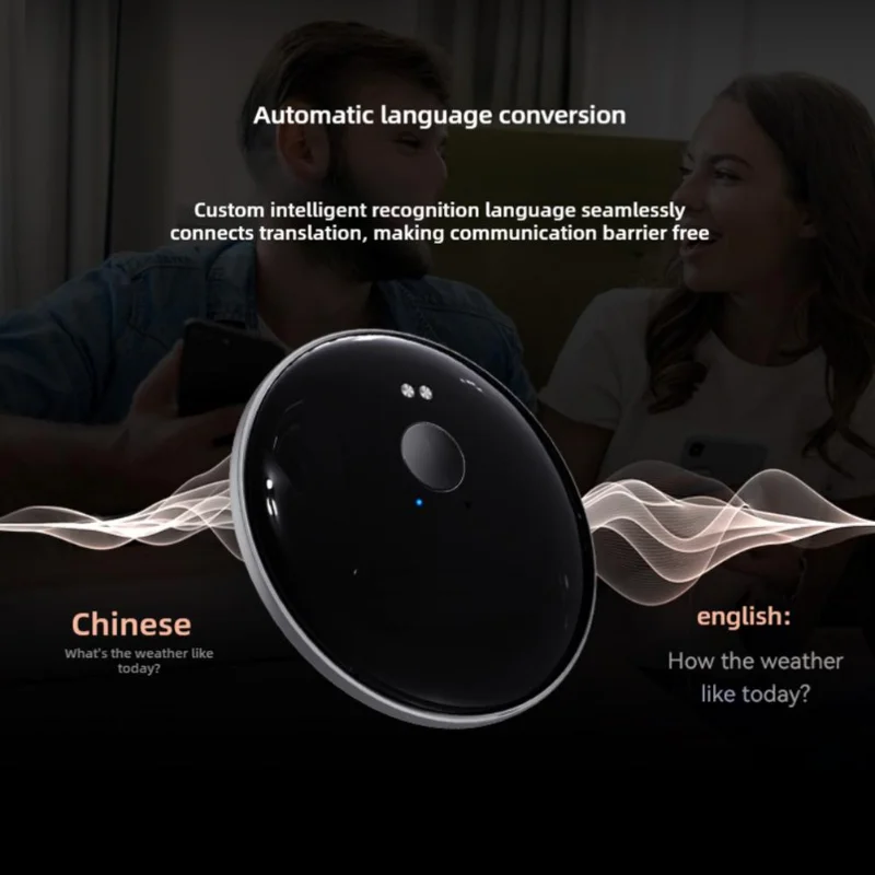 AI 102 Intelligent AI Mobile Assistant 50 Languages Bluetooth Voice Translator Portable Audio Photo Recognition Translation