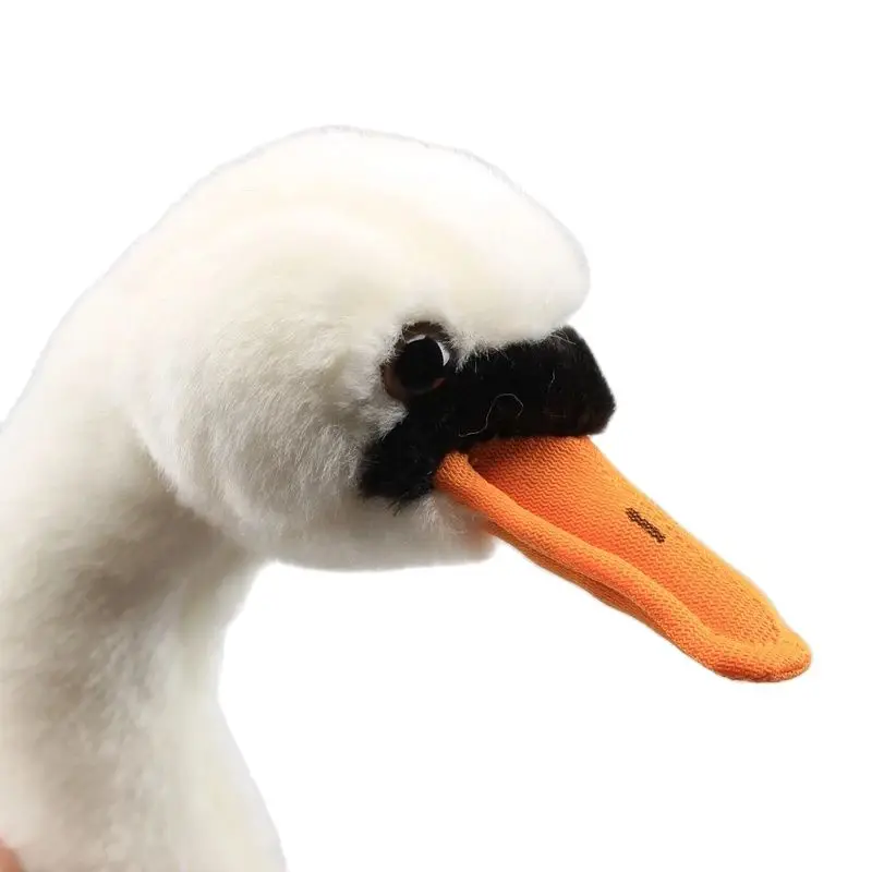 Simulation Animal  Swan Plush Toy Lifelike Swan 25 CM  10'' Penguin 22 cm Soft DollsRealLife Black White Swan Peluche Dolls Kids 5