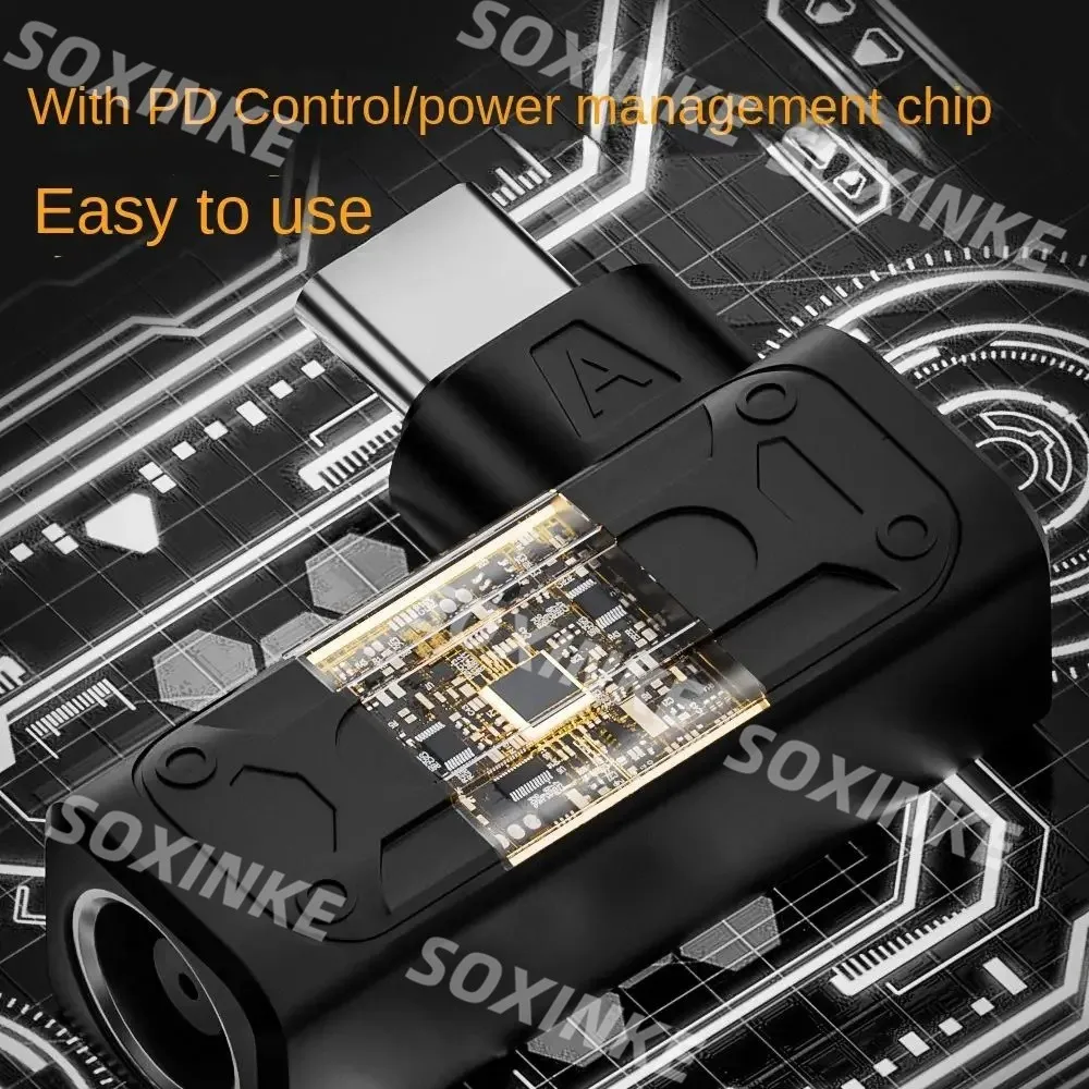 USB C 타입 PD 고속 충전 어댑터 컨버터, 델 HP, 아수스, 레노버, 삼성 노트북용, DC 전원 어댑터-USB C PD 커넥터, 140W