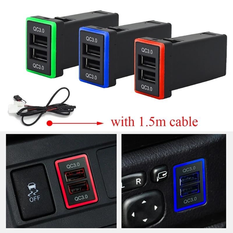 

Автомобильное зарядное устройство Quick Charge 3,0 с двумя USB-портами