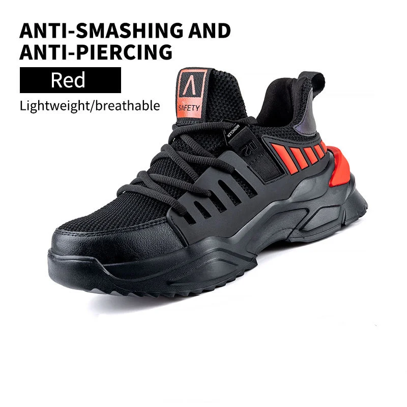 Big Size 36-48 Men Safety Work Boots Outdoor Hiking Shoes Women Sneakers Anti-smash Puncture Resistant Steel Toe Cap Shoes