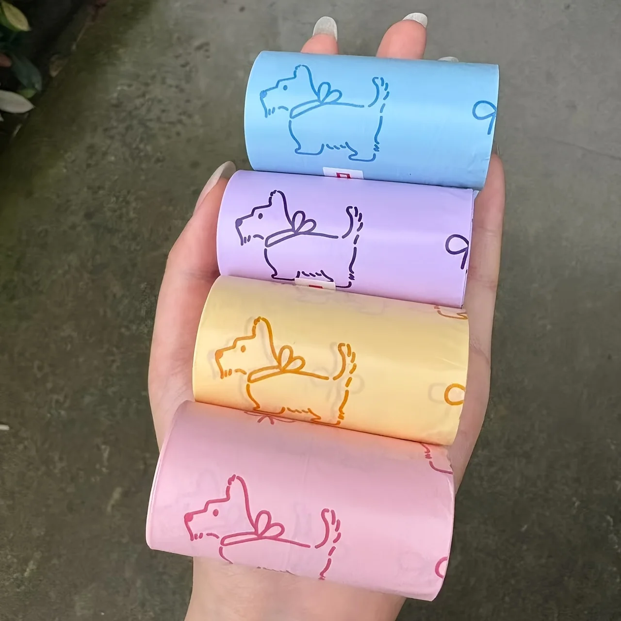 120 Count / 8 Rolls Macaron-Colored Pet Waste Bags | Thickened, Portable, Leak-Proof, Durable Diaper Bags - 2