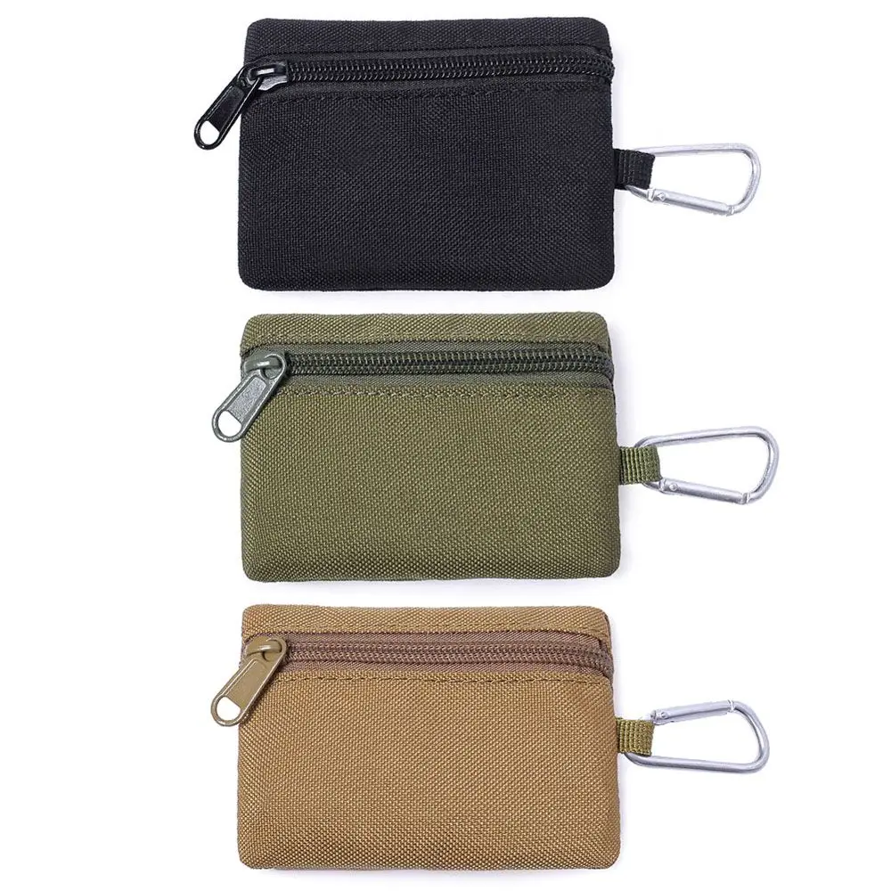

with Carabiner Nylon Waterproof Tool Bag Mobile Phone Pouch Belt Bag Outdoor Zipper Pouch Waist Bag Fanny Pack Coin Purse