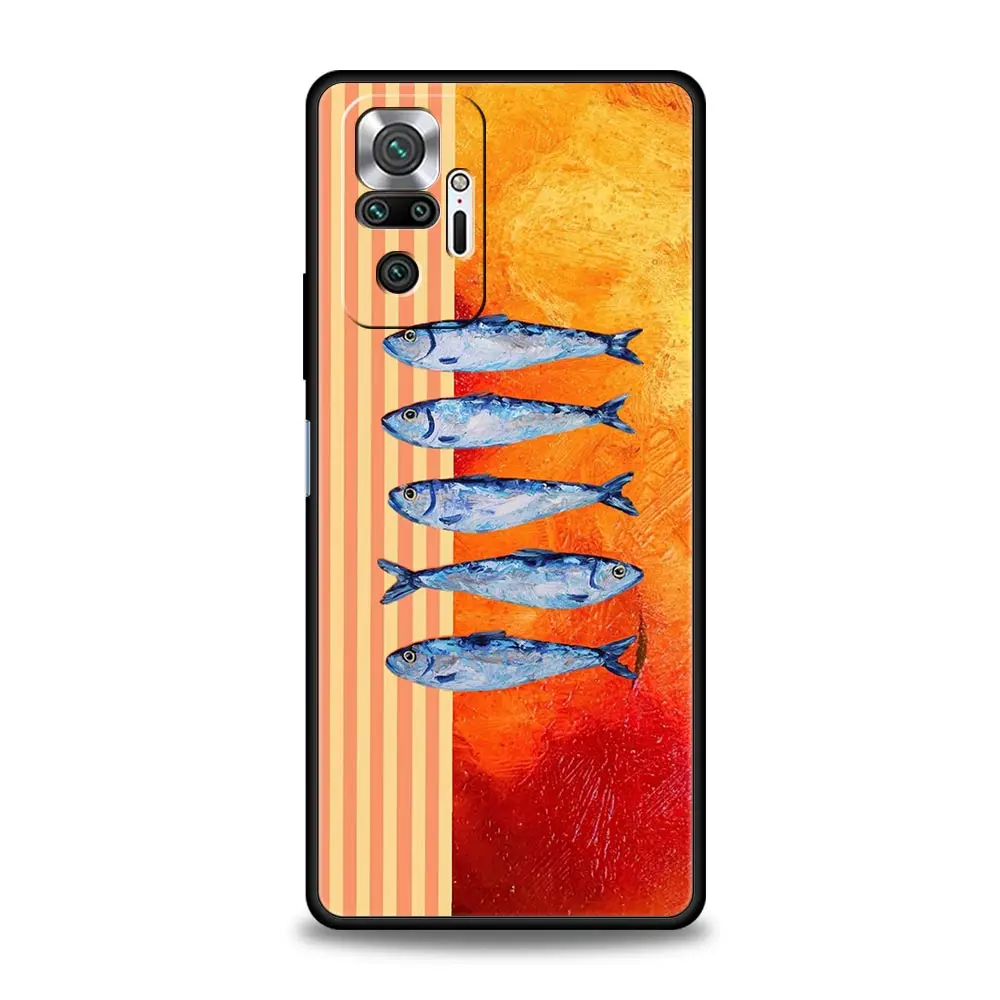 Fashionable Sardine Fish Design Soft Phone Case Cover