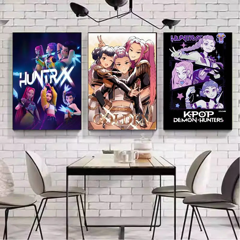 Générique K-pop 2025 Demon Hunters Movie Poster Saja Affiche Décoration