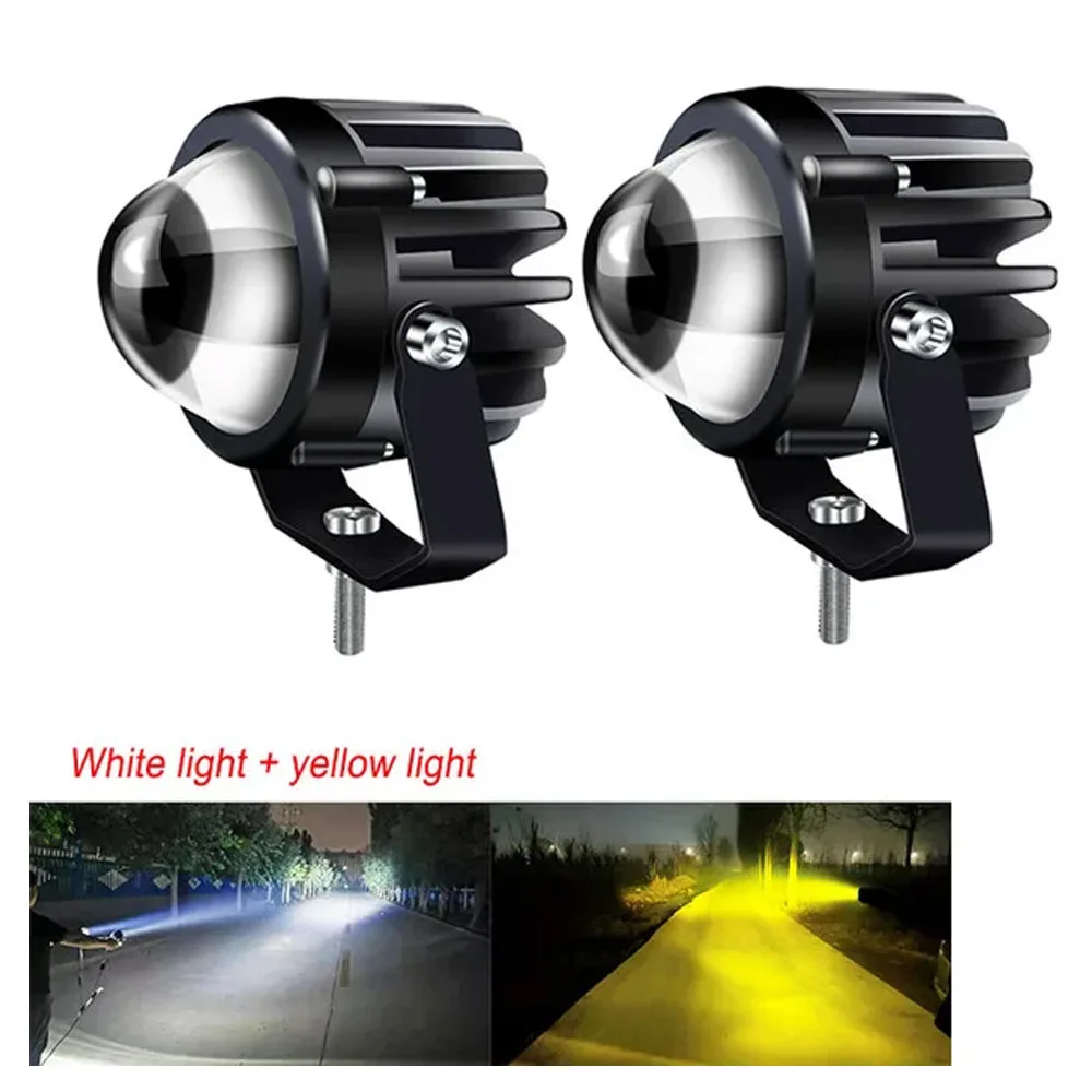 

12V-80V LED Laser Spotlight Fog Lens Universal 6000K External Motorcycle Light Projectors Car Products Auxiliary Light Assemblie