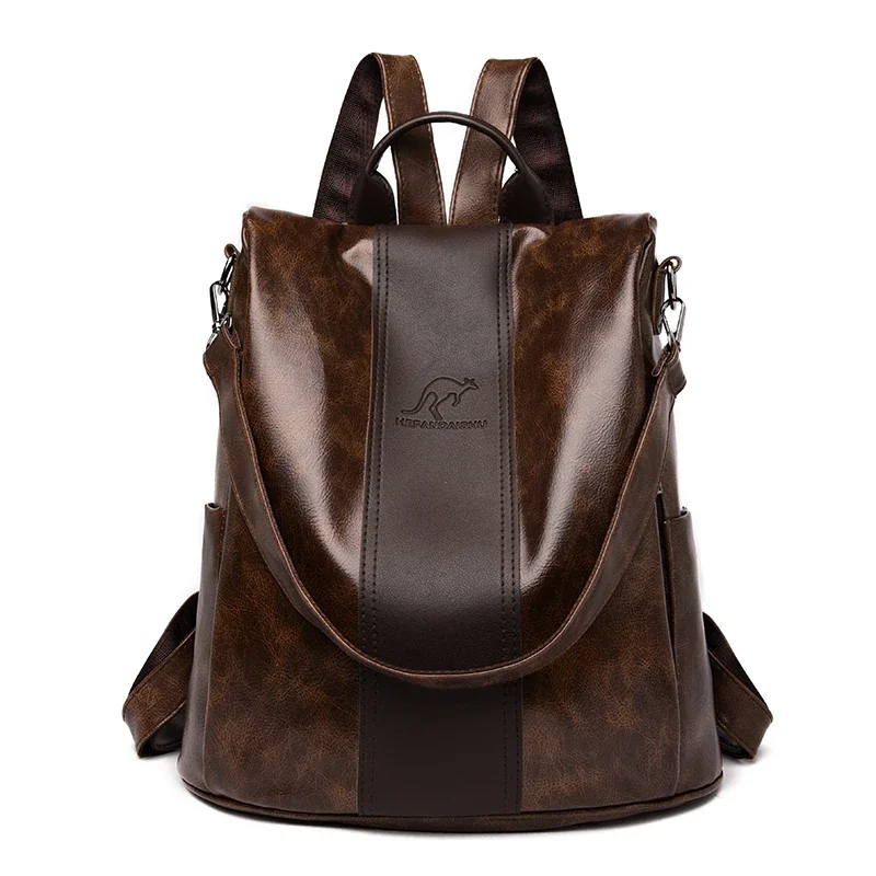 

Bags Quality Feminina Fashion Shoulder Backpacks School 2020 Women Capacity Bags High Mochila High Travel PU Backpack Leather