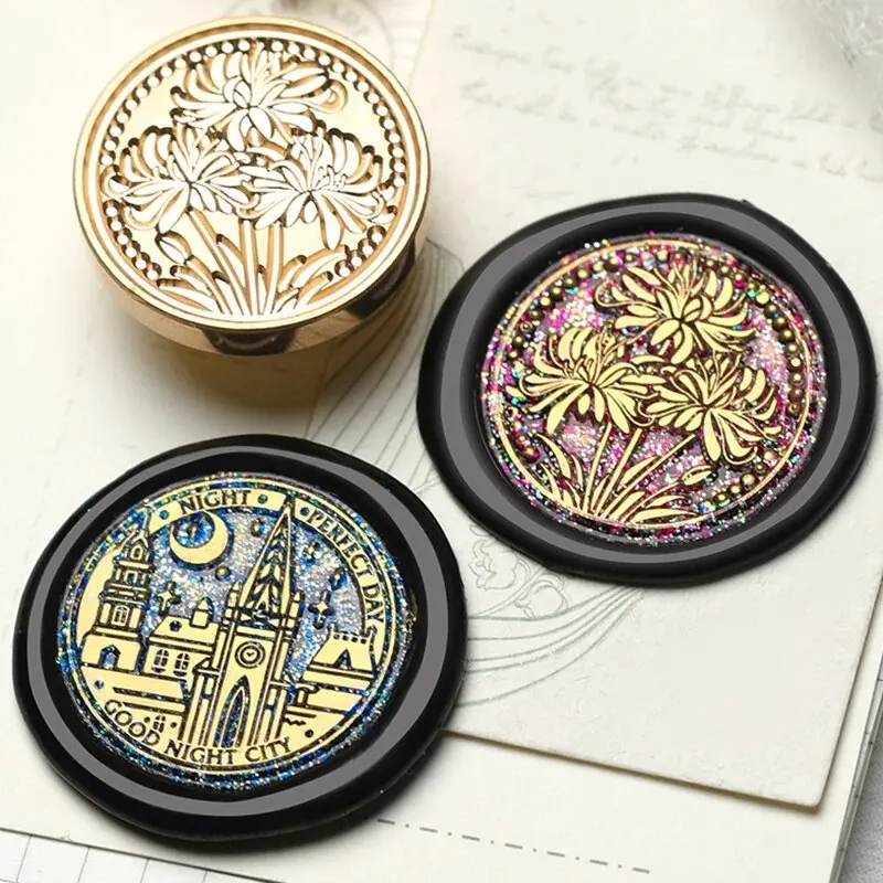 Wax Seal Stamp 1pc 30mm Vintage Sealing Stamp Head Cards Envelopes Wedding Invitations Gift Packaging Scrapbooking