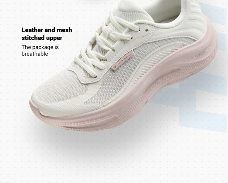 361 Degrees Women's Running Shoes Casual Mesh Anti-slip Lightweight Trendy Thick-sole Rebond Durable Female Sneakers 682532239