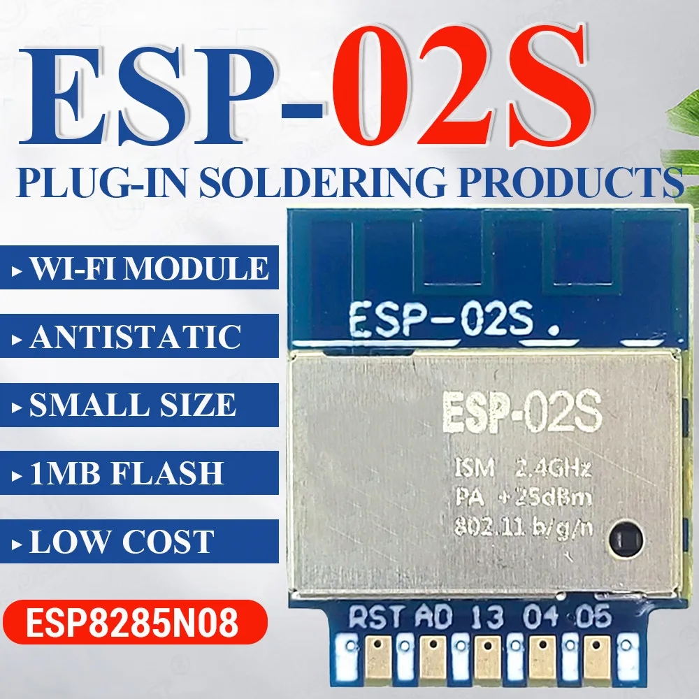 ESP-02S-Serial-Wireless-2-4G-Wifi-Module-1MB-Flash-Transceiver-for ...