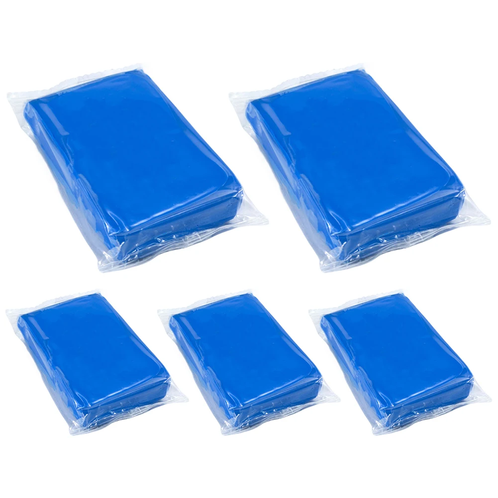 5Pcs Vehicle Detailing Magic Cleaning Mud Blue Car Wash Cleaner Sludge Mud Car Cleaning Clay Bar Washing