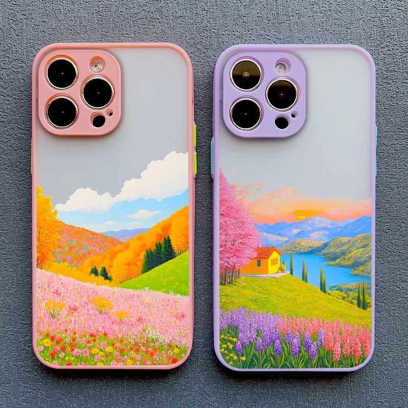 Handyhülle mit Berggänseblümchen-Motiv für iPhone 17 16 15 14 Pro Max Plus 13 12 Mini 11 Pro Max XR XS X – Detail 15