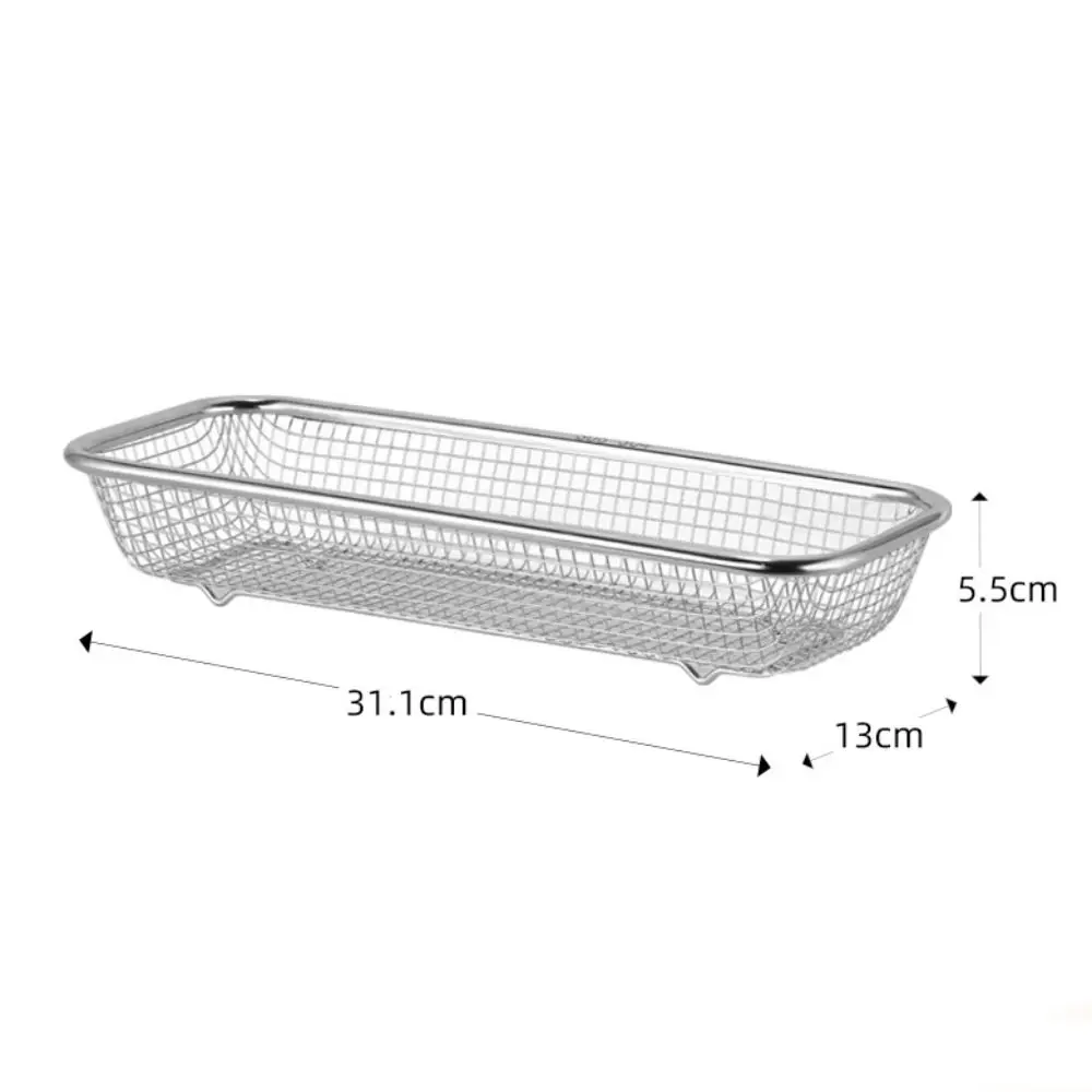 Mutifunction Chopstick Holder New Durable Large Capacity Spoon Drain Storage Box Stainless Steel Kitchen Drain Basket