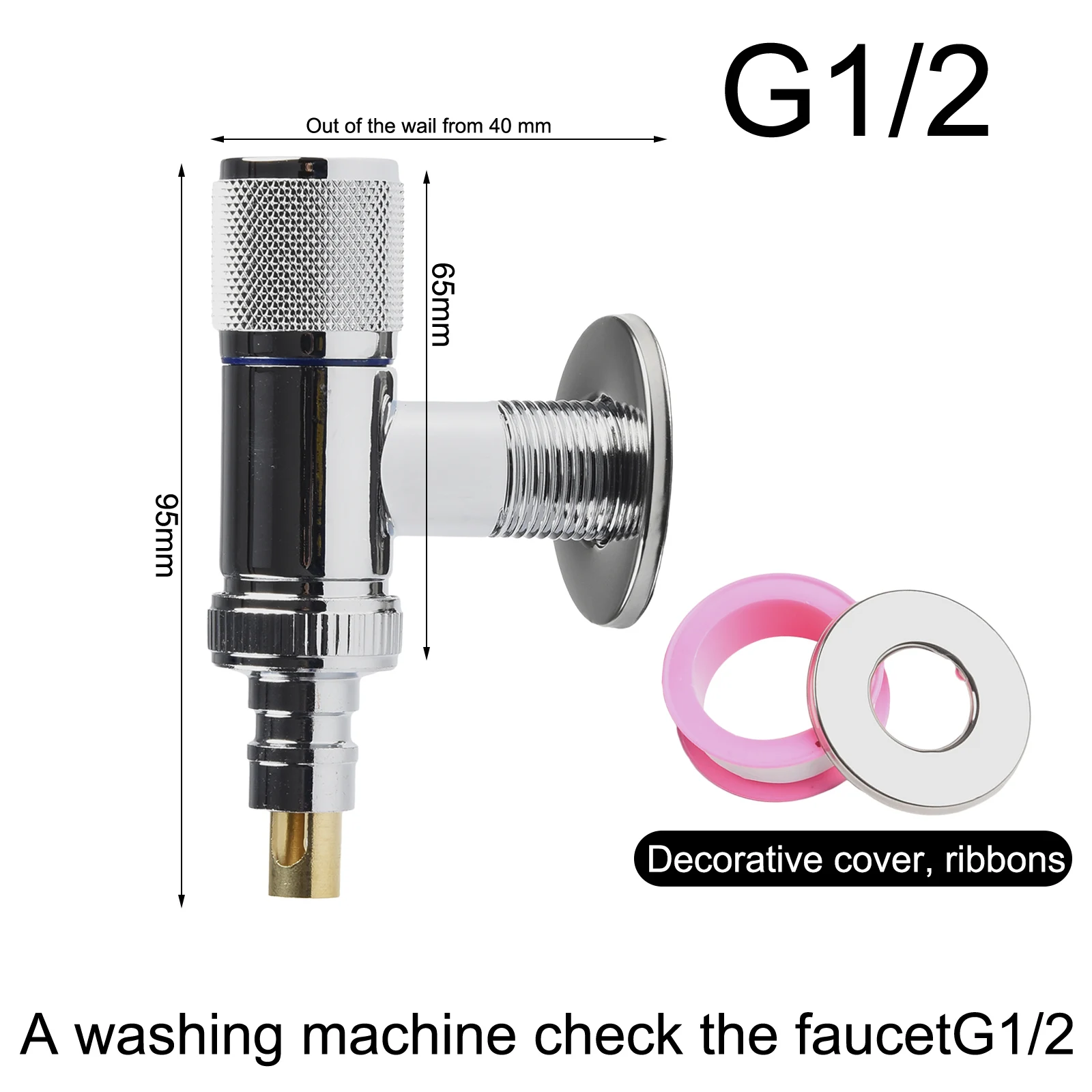 

Washing Machine Faucet Brass Water Stop Quick Opening Angle Valve G1/2 G3/4 Water Stop Clip Bathroom Accessories