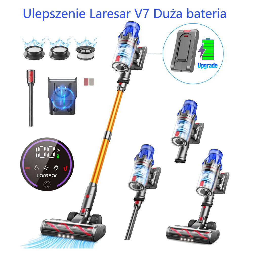 Odkurzacz Laresar V7S 75000PA 650W z Polski za $108.22 / ~400zł