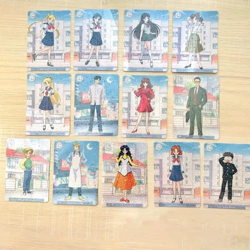

10Pcs/set Sailor Moon Mizuno Ami Kino Makoto Chibiusa Self Made Anime Game Characters Classic Series Collection Card Gift Toys