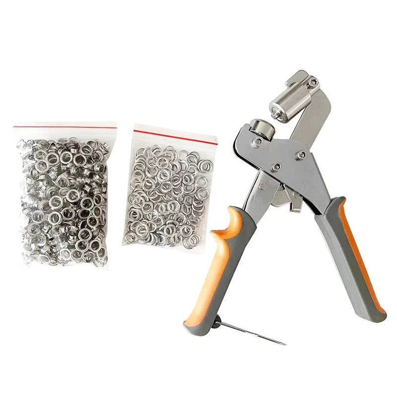 

Набор инструментов для люверсов, люверсов 1/4 дюйма, 6 мм, люверсы с 500 металлическими люверсами для кожи/ремня/обуви/тканей