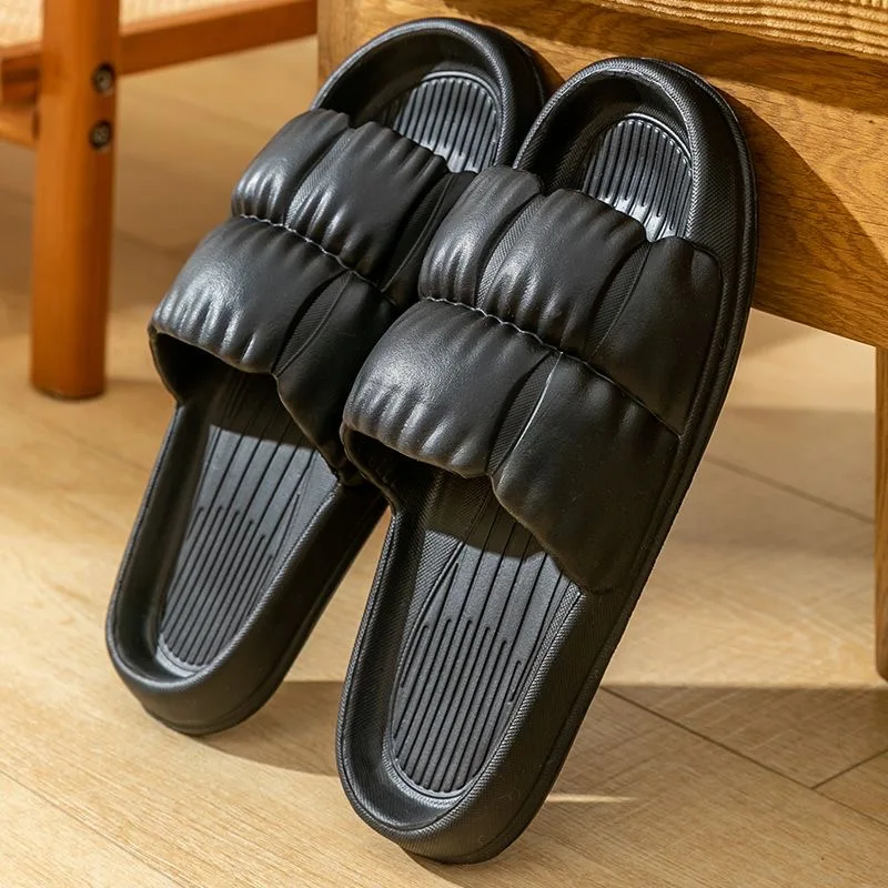

Women's summer couple's slippers with poop feeling for home use