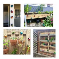 Mini Metal Ladybug Beetle Fence Hanger Wall Hanging Ornament Statue Outdoor Patio Garden Figurine Sculpture For Home Decor 3