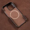 LANGSIDI Retro Full Grain Cowhide Leather Case for iPhone 16 Pro Max 15 promax 16Pro Luxury magsafe case Leather Magnetic Cover 2