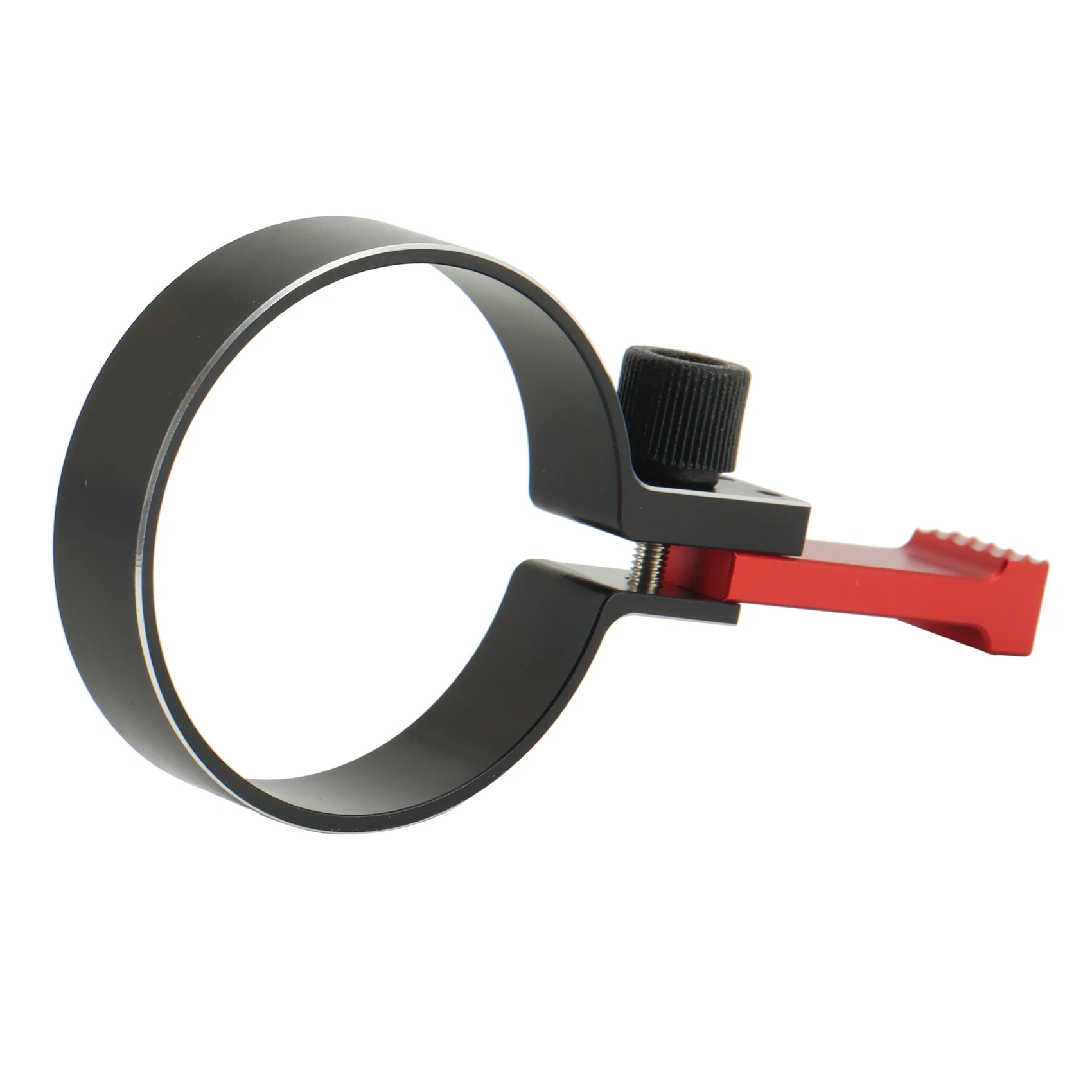 Vue de côté de l'adaptateur FULL-2X rouge pour Traxxas TQI, avec la molette de réglage