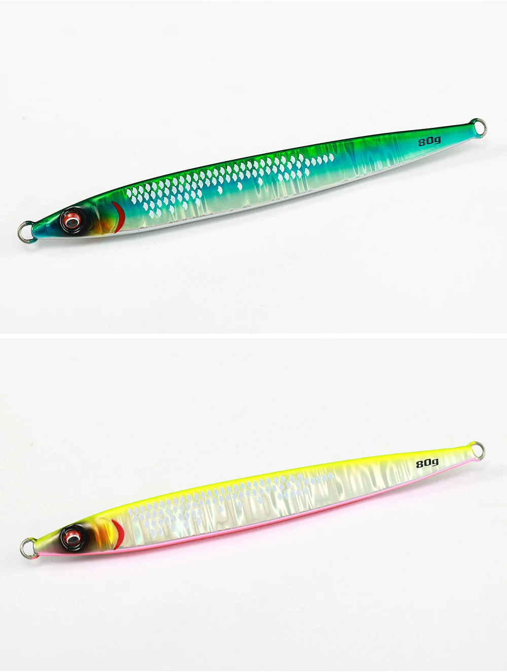 JIGGING PRO Sardine Slider Jig 40g 60g 80g 100g Weitwurf-Metallköder für Küstenangeln im Meerwasser auf Königsfisch und Bernsteinmakrele – Detail 10