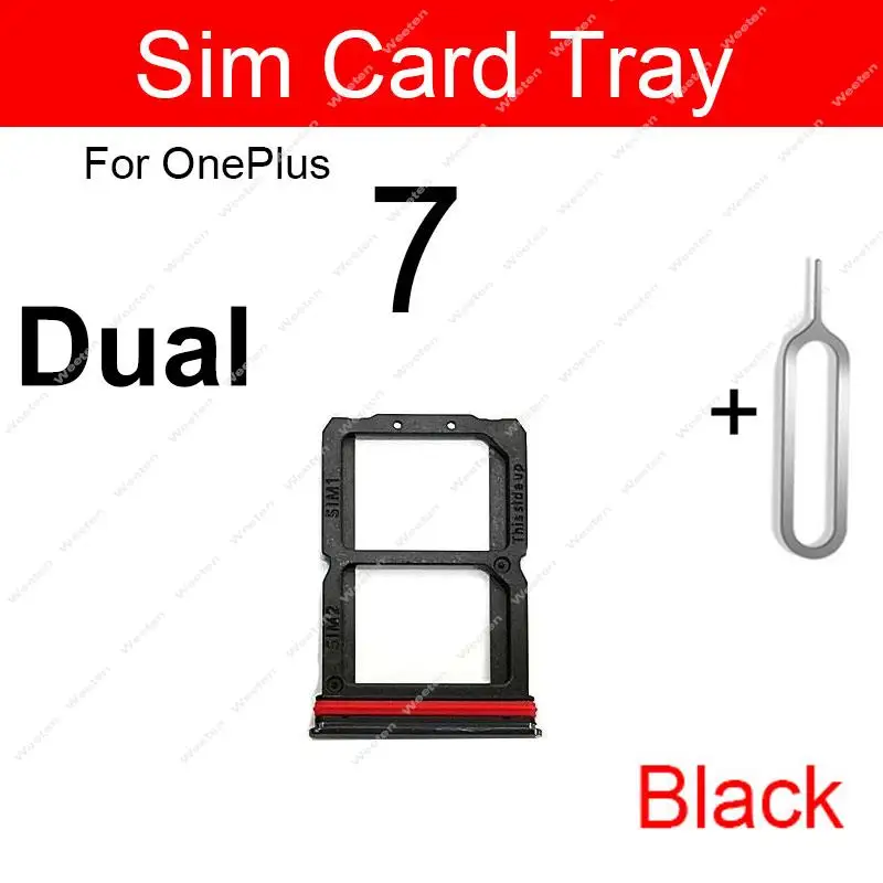 Sim Card Tray Holder Oneplus 1+ 6 6T 7 7T Pro Sim Slot Socket Card Memmory Reader Flex Cable Replacement Repair Parts sim card tray holder