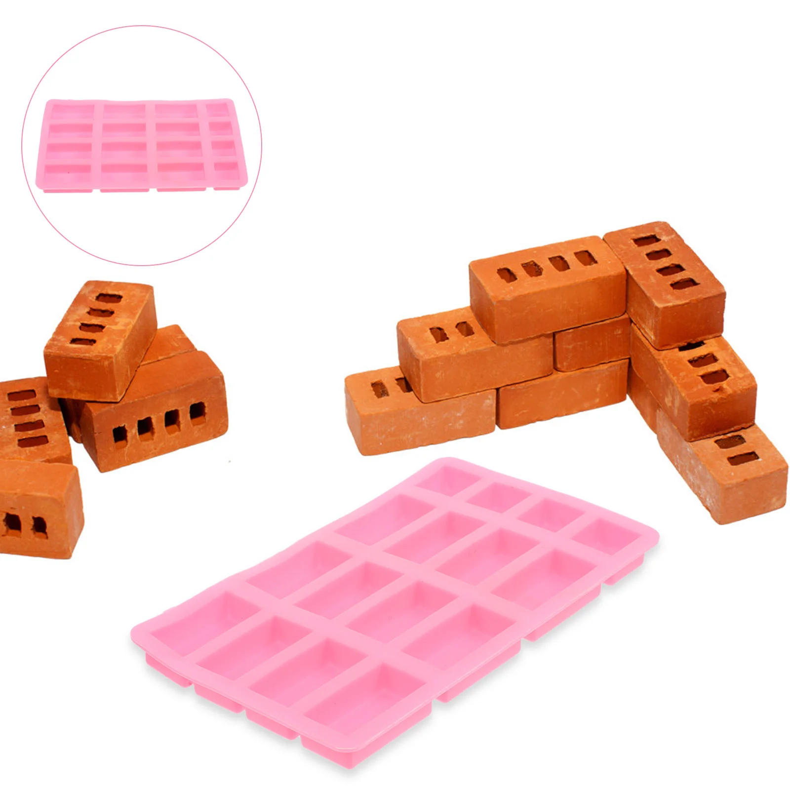 

Silicone Tiny Practical DIY Brick House Making Sand Table Landscape Building Sand Table Building Model Material for Handcraft