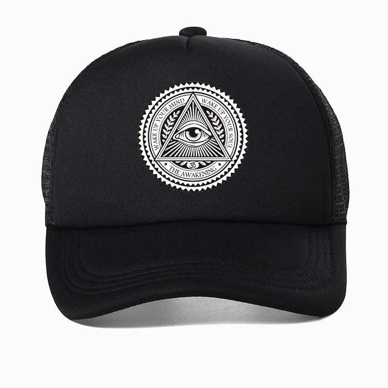 

Eye of God men hats Vintage Egypt Pyramid All-Seeing Eye Illuminati hat Punk Egyptian Triangle Adjustable Baseball cap Gorras