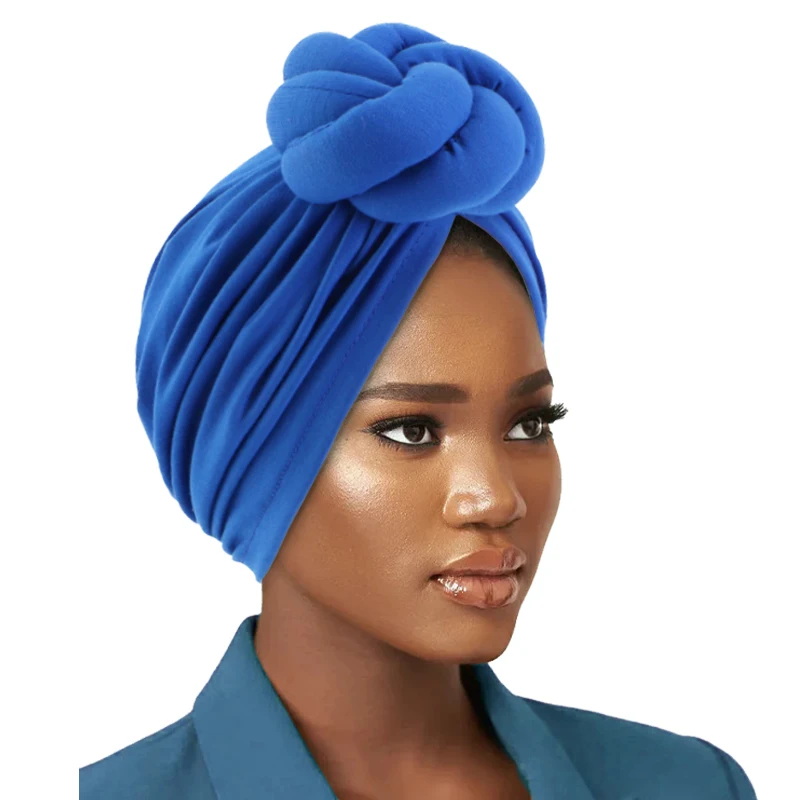 New Large Cotton Cable knotted Stretch turban head wrap Bonnet Beanie Cap Wedding Party Headwear India Hat Chemo Hat Hijabs Cap yale heritage university dan cable beanie желтый