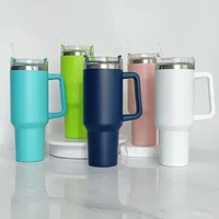 40oz Mug Tumbler With Handle Insulated Tumbler With Lids Straw Stainless Steel Coffee Tumbler Termos Cup for Travel Thermal Mug 3