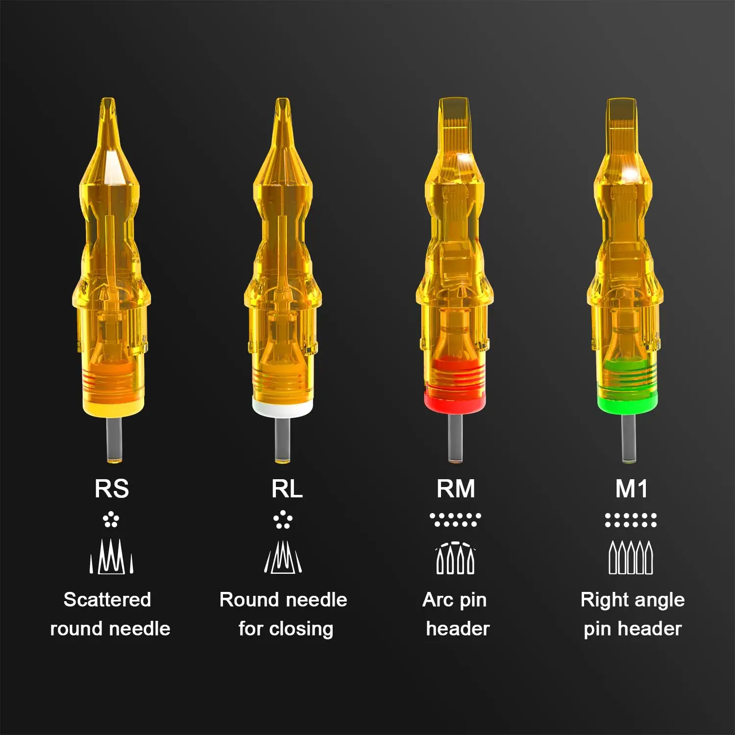 YILONG Disposable Disinfect Tattoo Cartridge Mix Round Liner Shader Curved Magnum Tattoo Needle 1rl 3rl 5rl 7rl 9rl 7rm 9rm 13rm 2