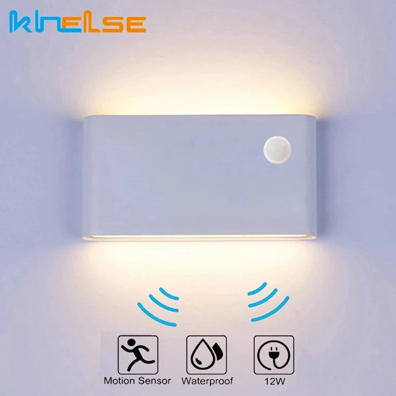 6W 12W 20W 30W Led Outdoor Wall Lamps Waterproof Sense Aluminum Wall Lights Porch Garden Corridor Sconce Indoor Light
