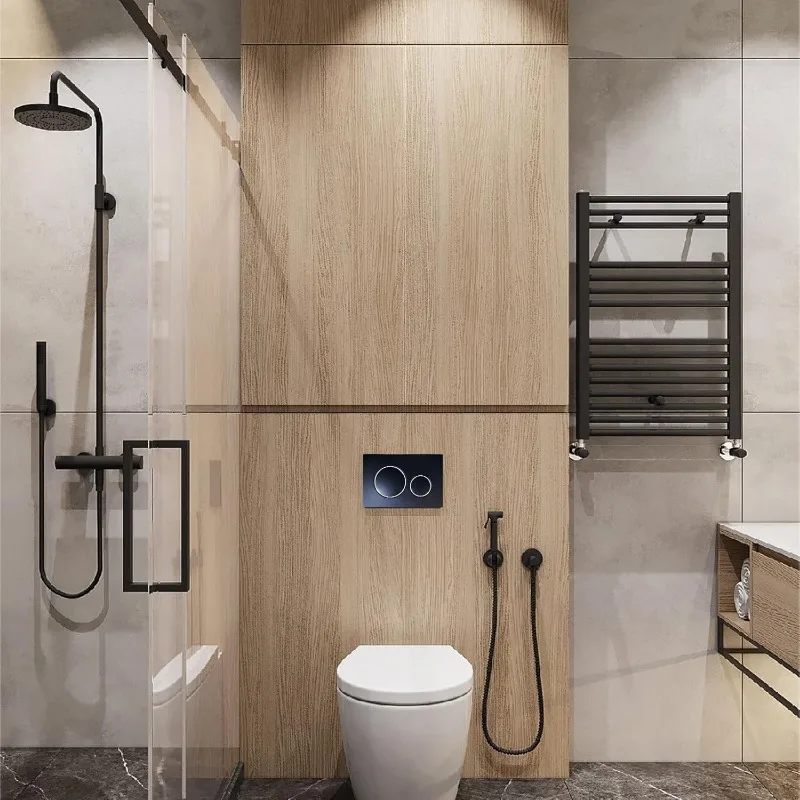 Actuator Plate Compatible with Geberit Sigma 20 Flushing Plate with Lever Set and Mounting Frame,Toilet Parts Black& Silver Ring