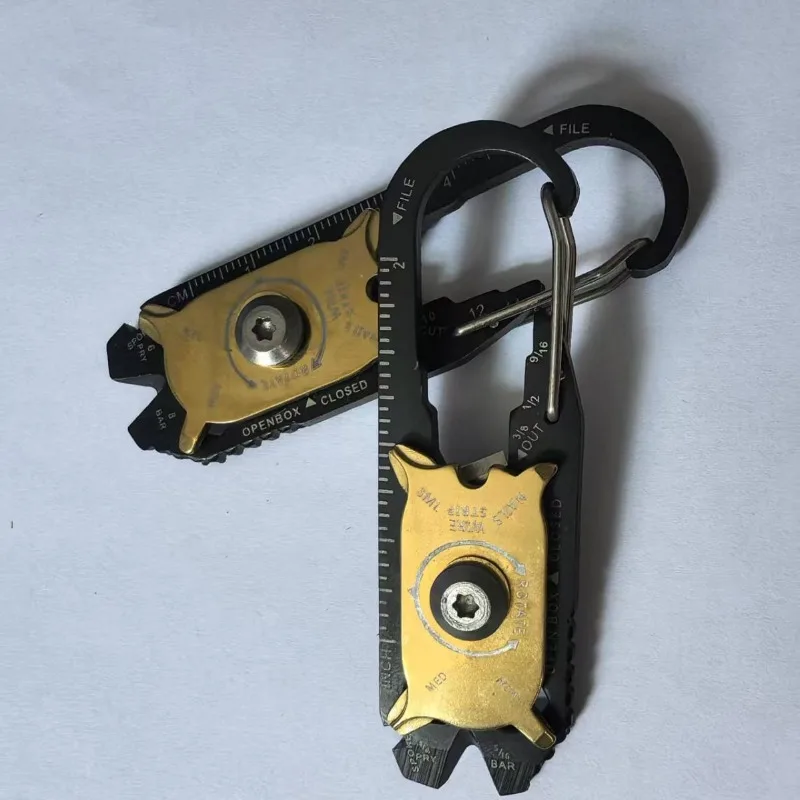 Rotating Disc 20-in-1 Multi-Tool - Stainless Steel EDC Pocket Tool with Wrench & Screwdriver Set for Outdoor Emergency Repair