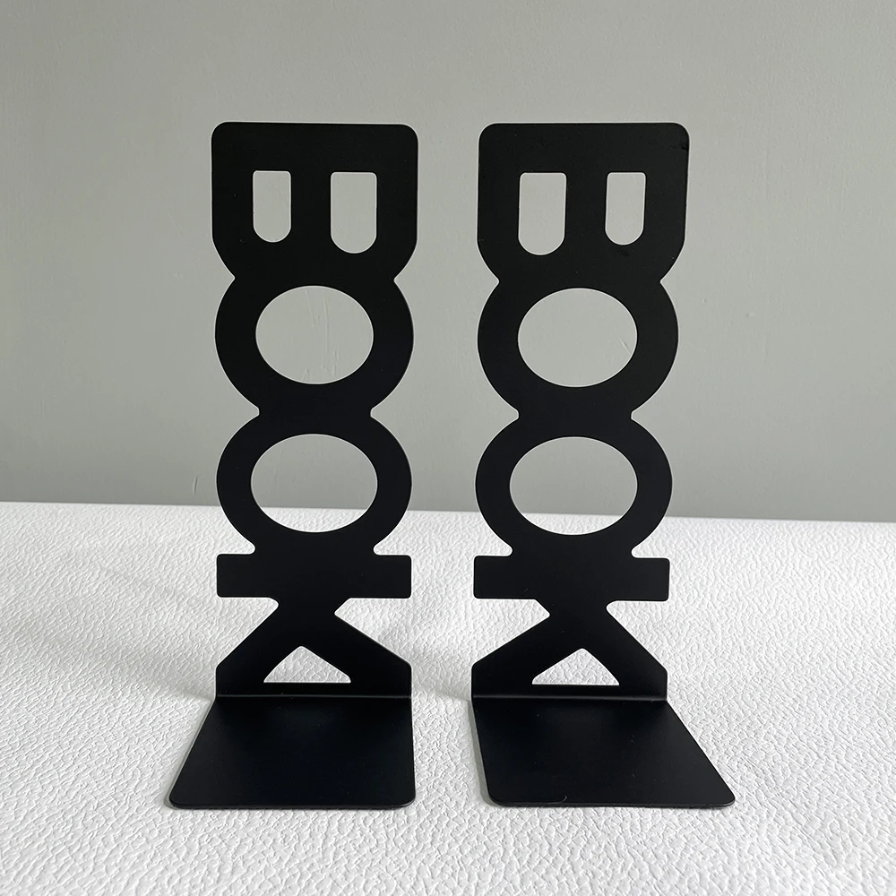 Book Word Book Rack Heavy Duty Metal Bookend Office Desktop Home Office supplies Bookshelf for Lovers Ends 2Pcs book organizer book holder book stand book terminal