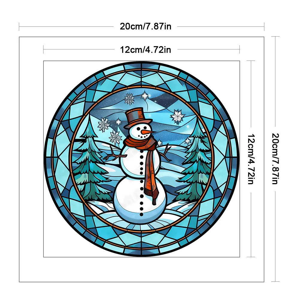 Christmas Series Cross Stitch Kits Stained Glass Santa Claus Christmas Tree Home Decor Painting Embroidery Set Printed Canvas cross stitch kit cross stitch tools